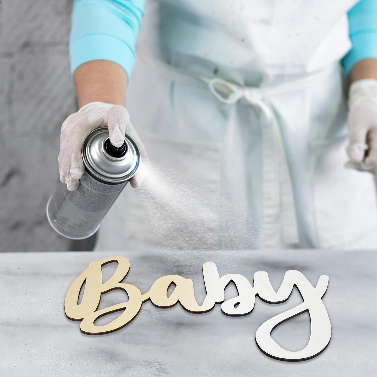 Oh Baby Sign - Wood Color | Perfect for Baby Showers, Gender Reveal Parties, Baby&#x27;s 1st Birthday, and Photo Backdrops | Boy/Girl Decorations and Party Background