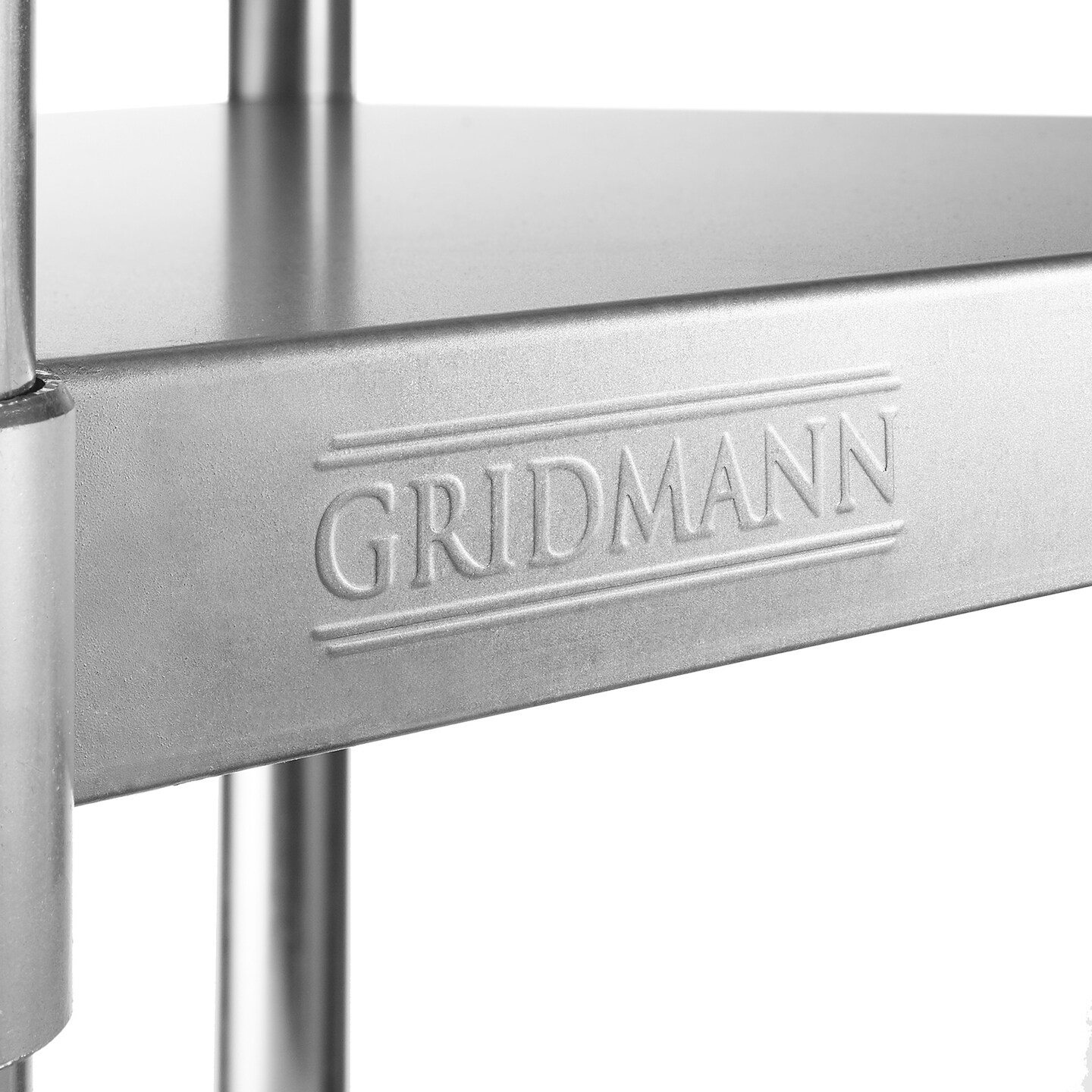 GRIDMANN Stainless Steel Work Table, NSF Commercial Kitchen Prep Table with Under Shelf for Restaurant and Home