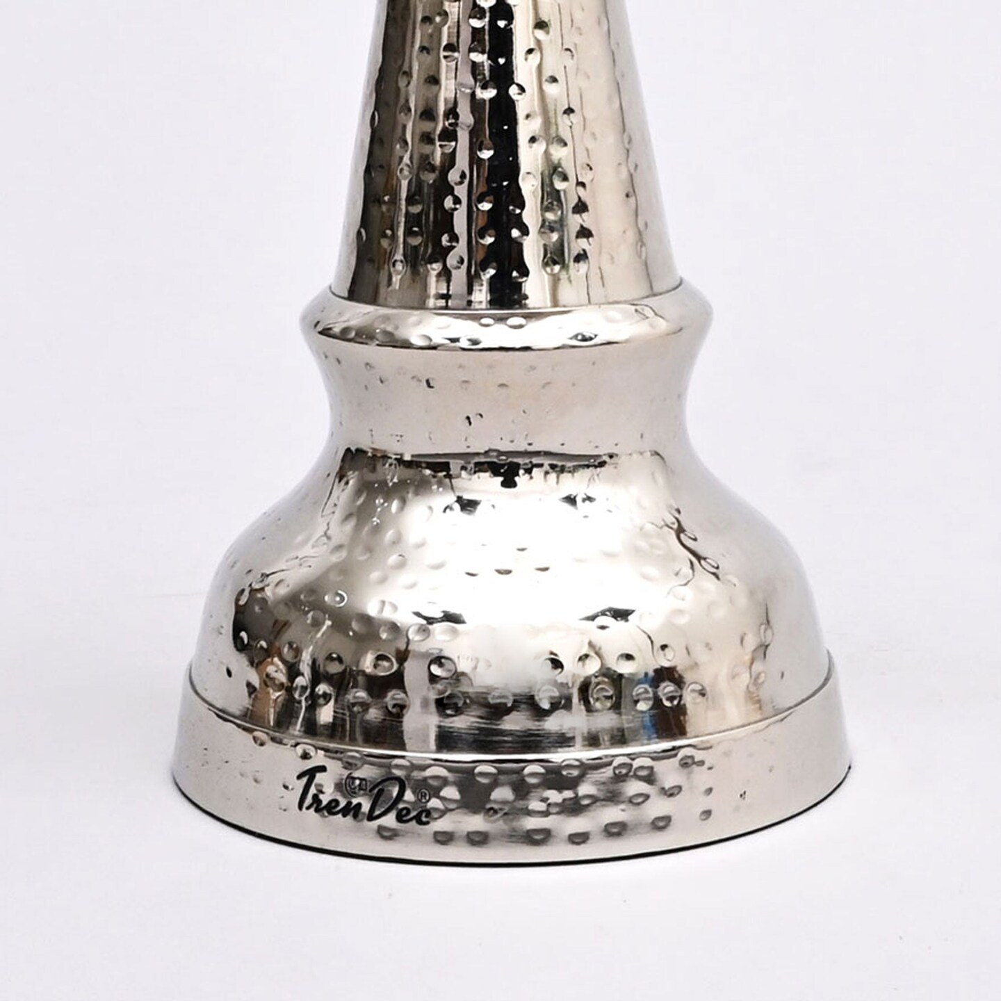 Decorative Hammered Nickel Finish Chess King Sculpture – Elegant Table Accent (5.5x5.5x14")