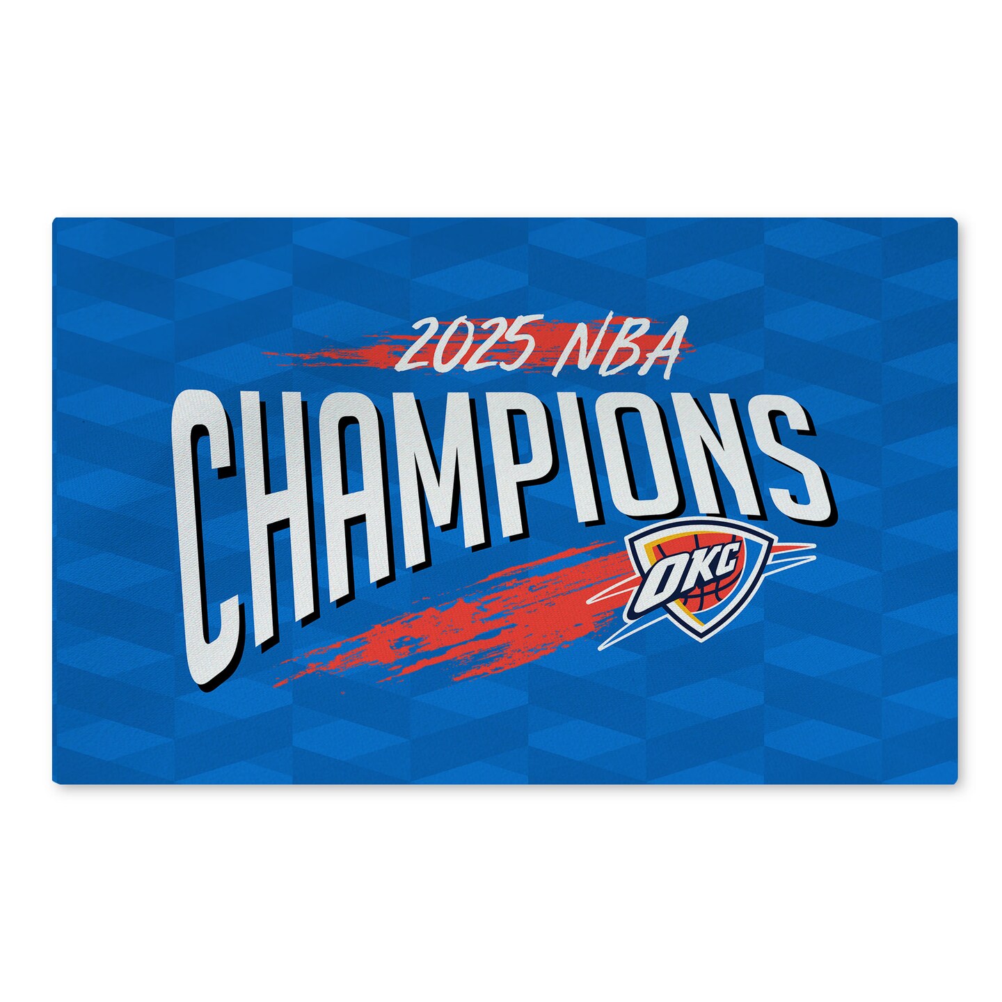 NBA Oklahoma City Thunder 2025 Champs Worthy Washable Rug 20 x 32 inches