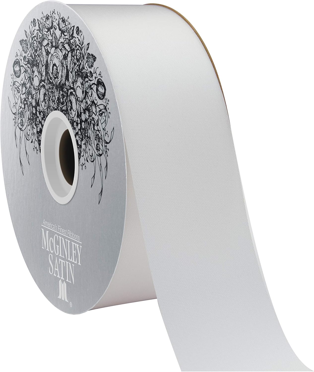 2&#x22; W Acetate Satin Ribbon -100 Yard Spool (White)
