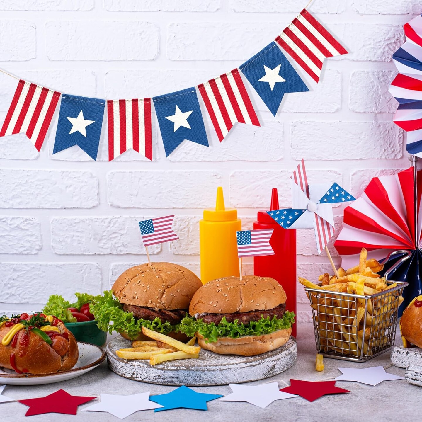 American Flag Bunting Banner 4th of July Decorations