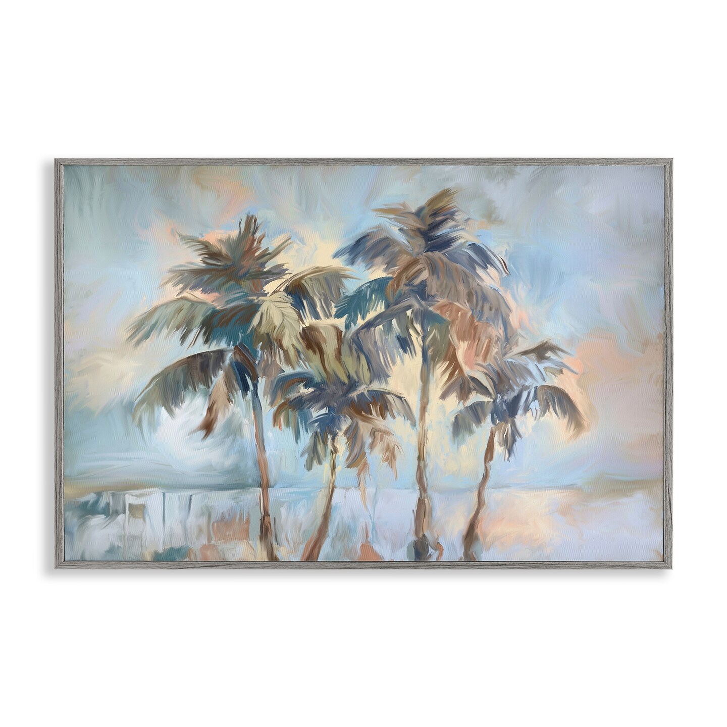 Stupell Industries Cool Palm Trees Sunrise Framed Giclee Design by Ramona Murdock