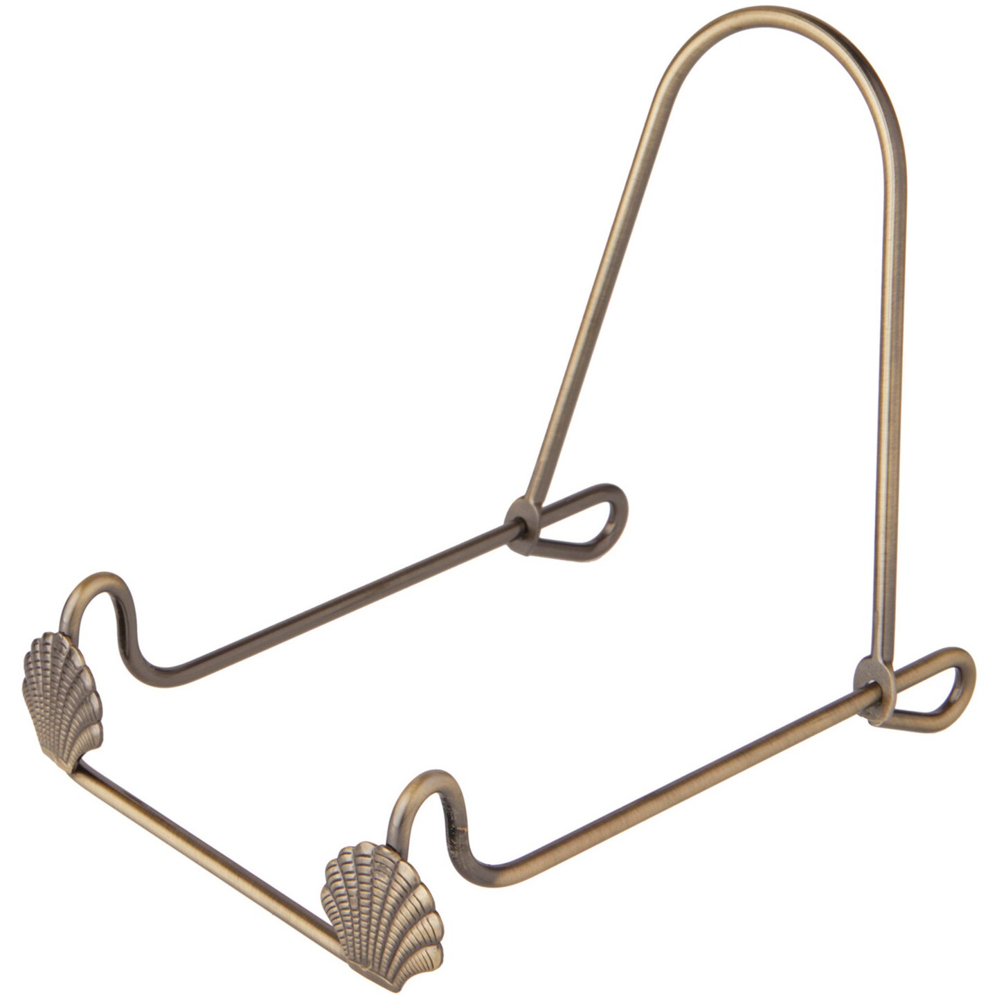 Bard's Adjustable Dark Brass Metal Easel, Shell, 5" H x 4" W x 5" D