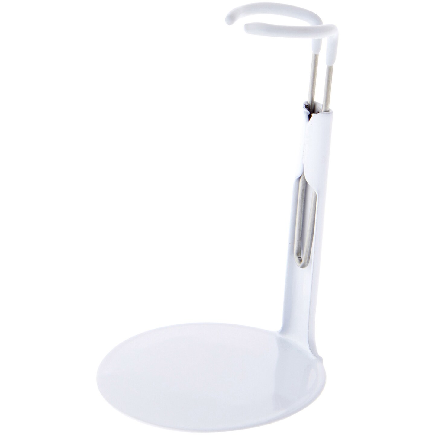 Bard&#x27;s 790W White Adjustable Doll Stand, fits 4 to 5 inch Dolls, waist width adjusts from 0.5 to 1 inches