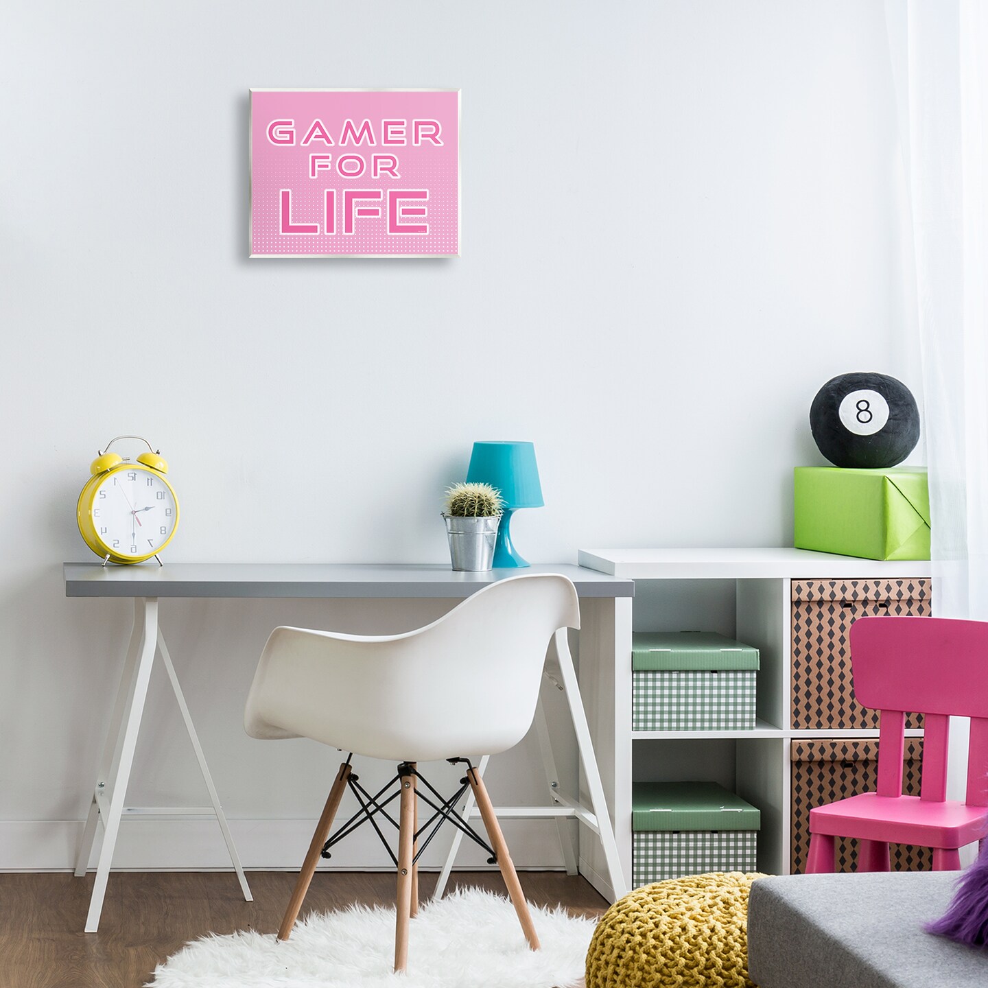 Stupell Industries Pink Gamer For Life Wall Plaque Design by Yass Naffas Designs