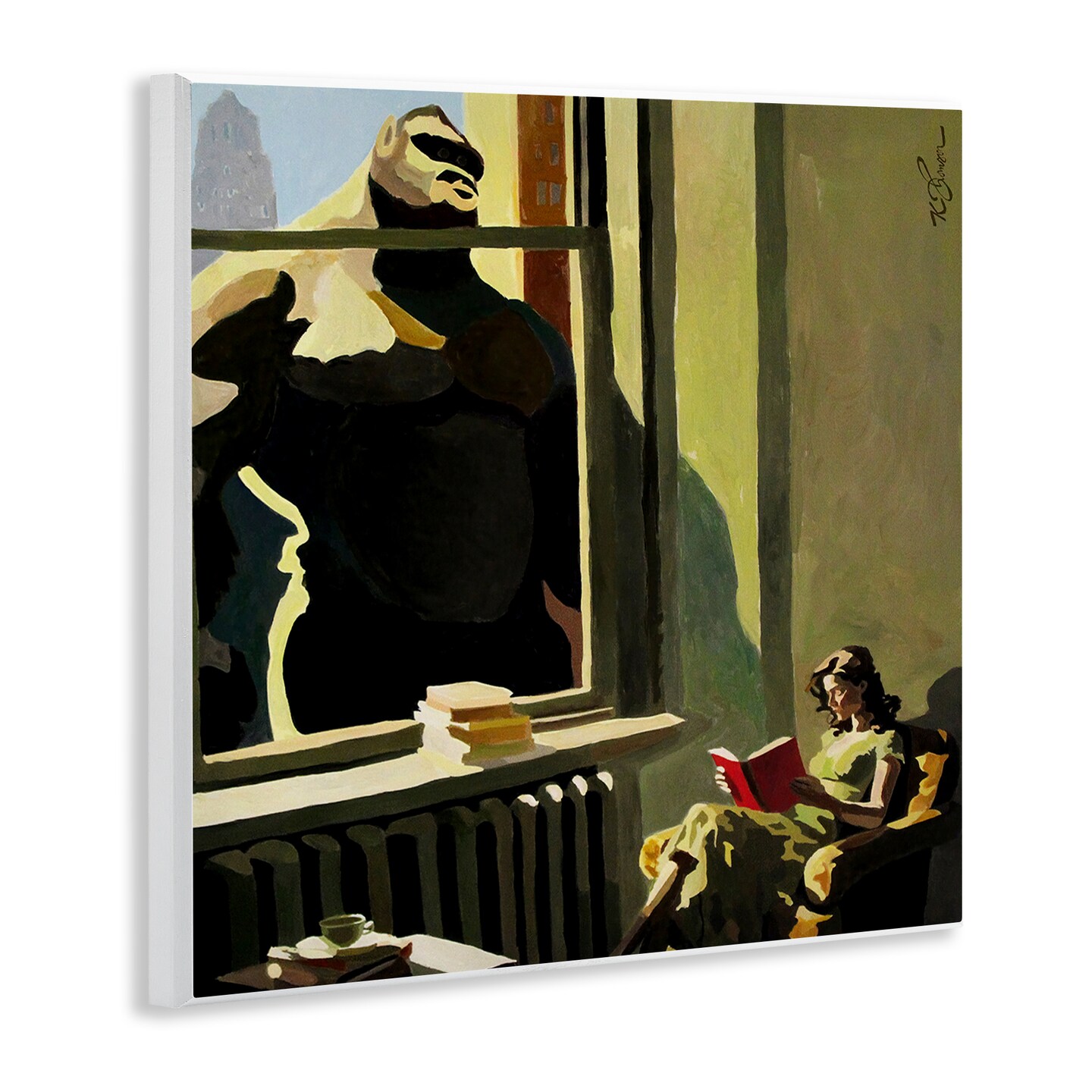 Stupell Industries Gorilla in Window Scene Wall Plaque Design by Keith Thomson