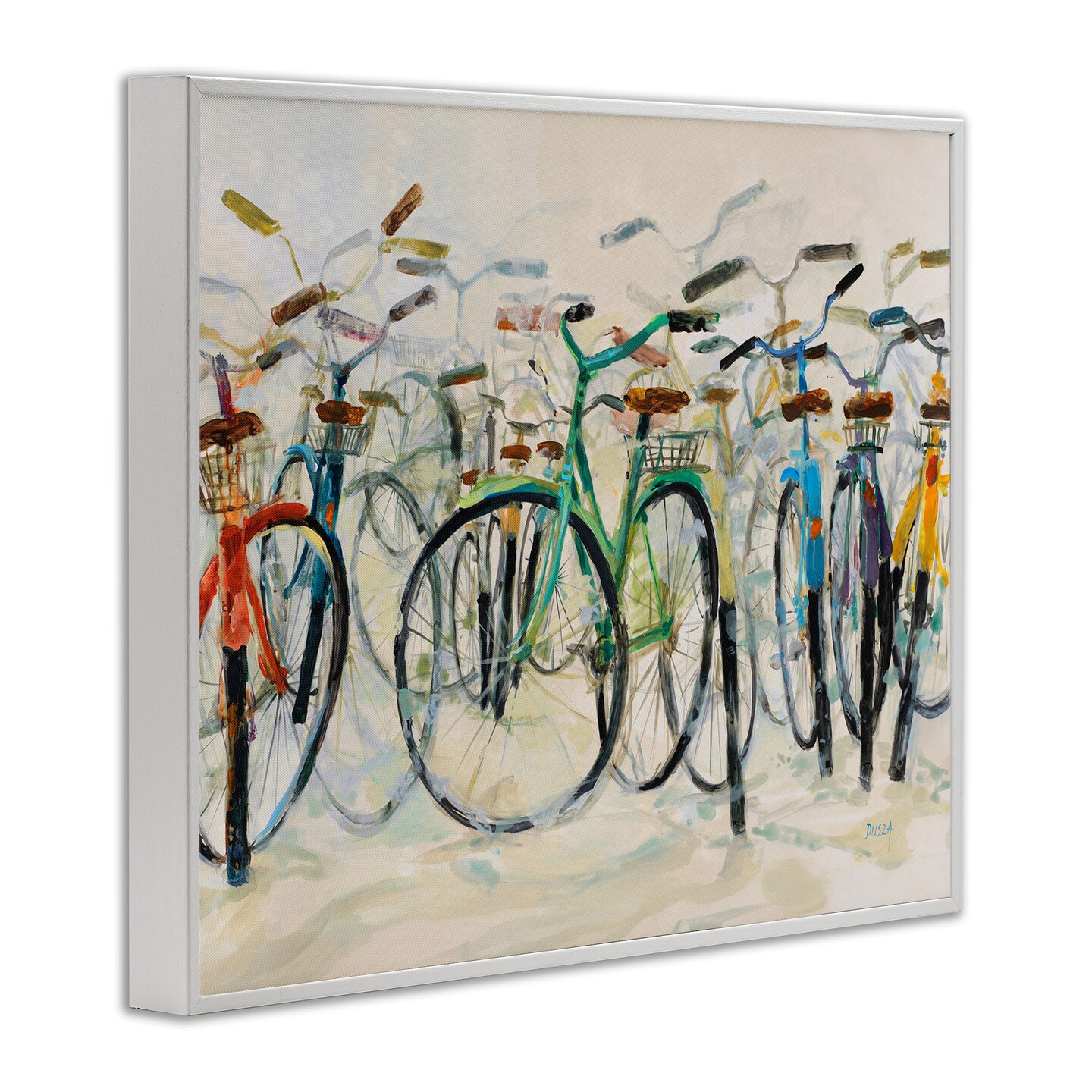 Stupell Industries Group of Bicycles Framed Giclee Design by Dusza