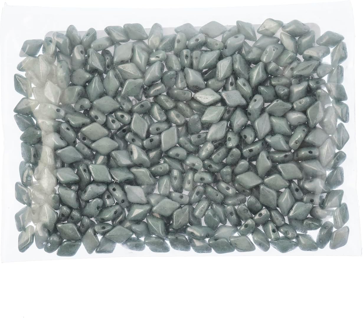 Matubo 2-Hole Czech Glass Opaque Luster Gemduo Beads, 50g