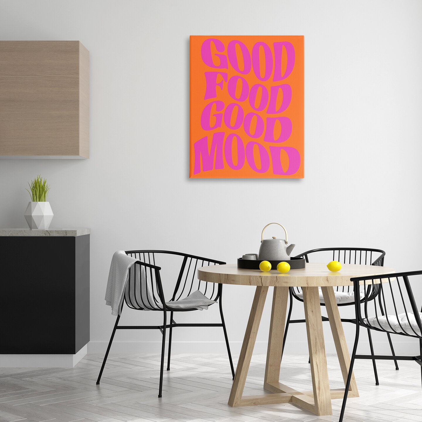 Stupell Industries Good Food &#x26; Mood Canvas Design by House of Lulu