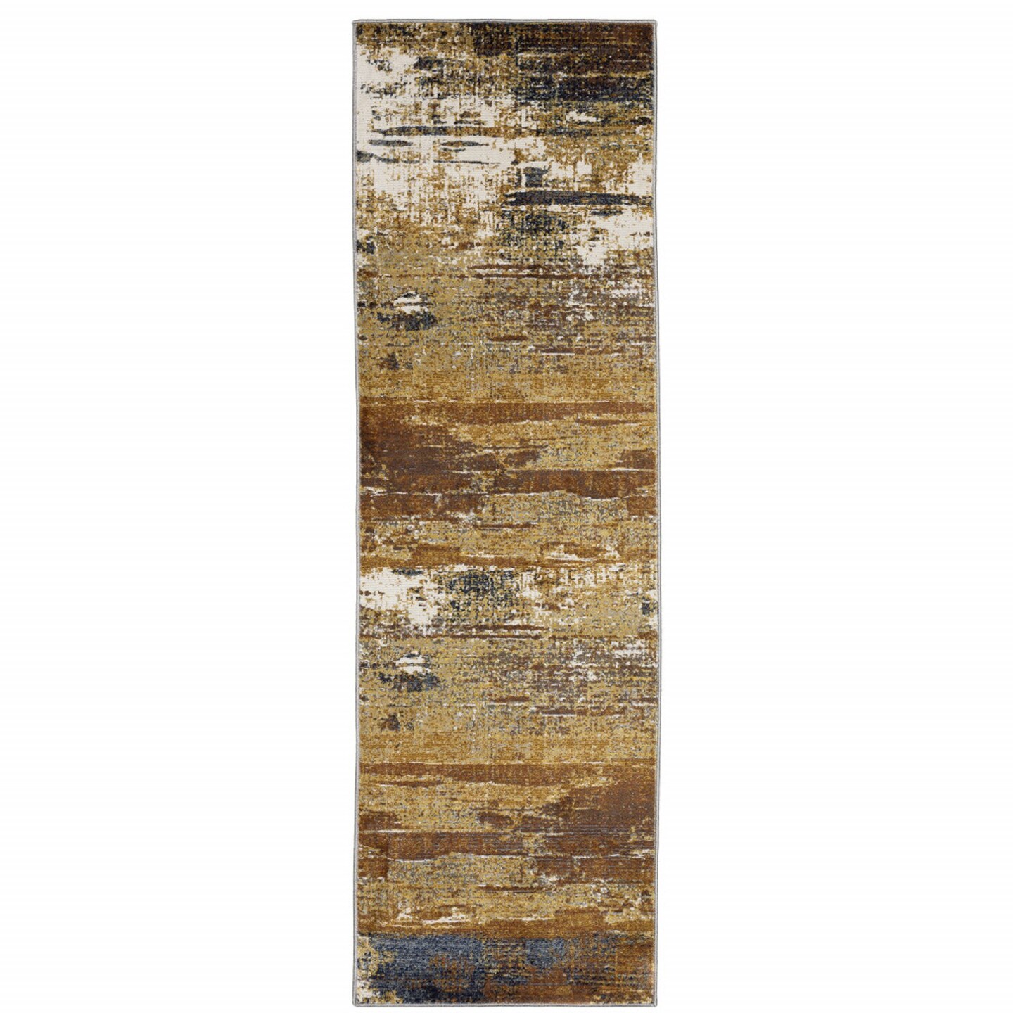 Edge Collections - 2' X 8' - Multicolor - Stain-Resistant Abstract Runner Rug for Home Warmth - 1 Piece