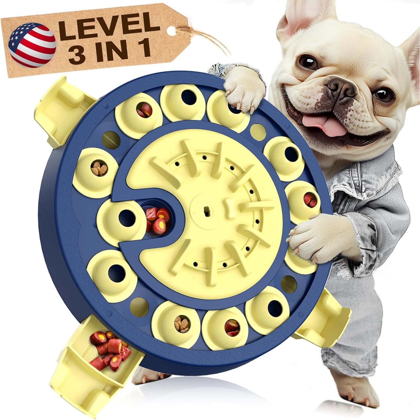 Interactive Puzzle Feeder Dog Toy – Brain-Boosting Cognitive Game for Dogs
