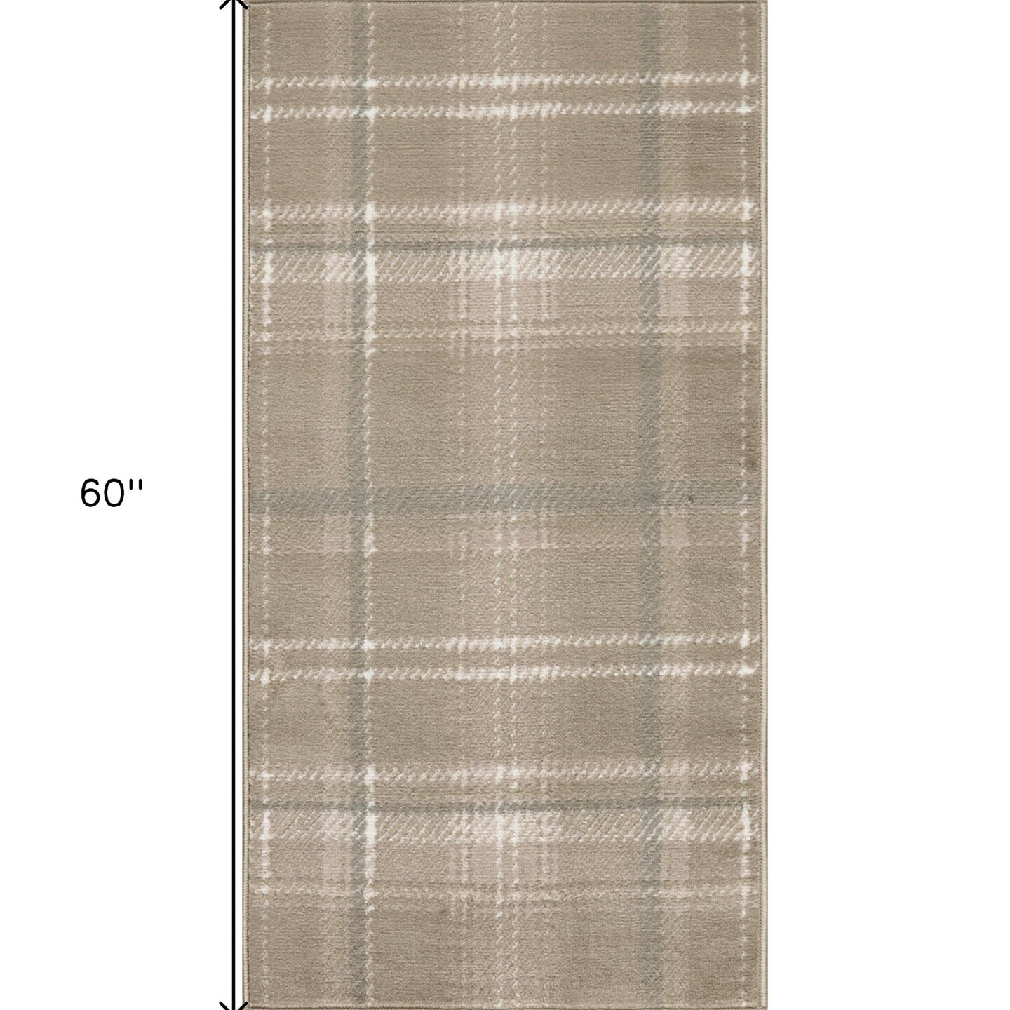 Edge Collections - 3' X 5' - Brown - Durable Plaid Area Rug for Inviting Spaces - 1 Piece