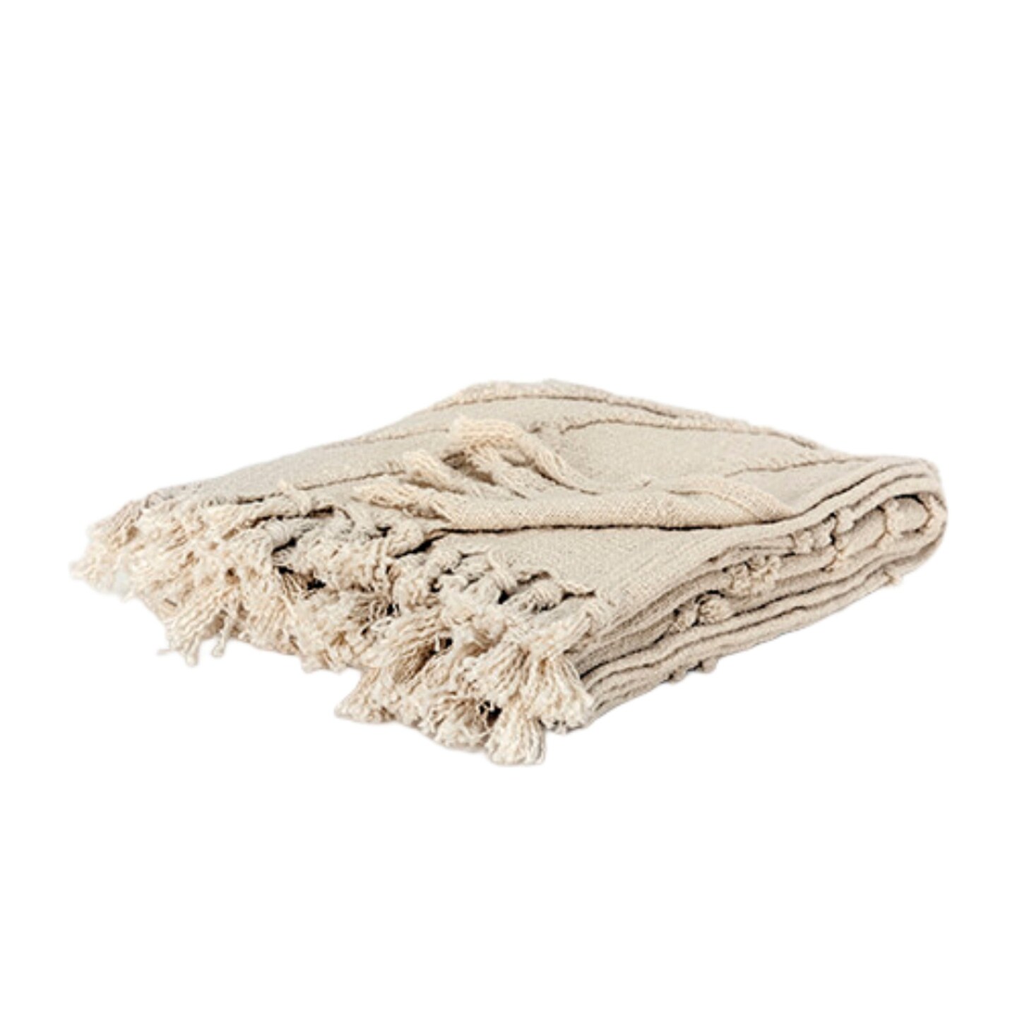 Edge Collections - 50" x 50" - White - Cozy Textured Throw Blanket for Inviting Spaces - 1 Piece