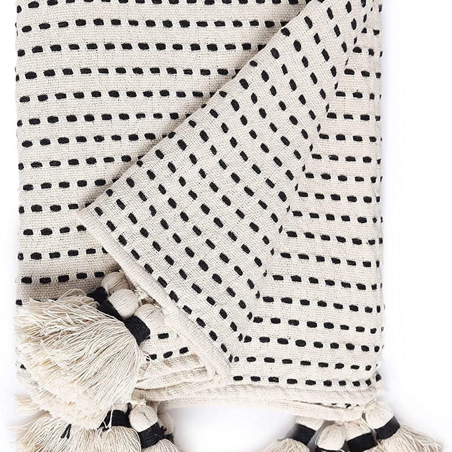 Edge Collections - 50" x 60" - White - Elegant Purpose Throw Blanket for Comfort and Style - 1 Piece
