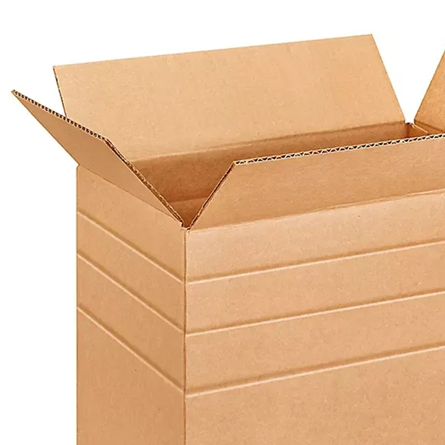 100 Pack Strong Multi Depth Corrugated Shipping Cartons for Moving Packaging and Storage 14 1⁄2 x 8 3⁄4 x 12 inch
