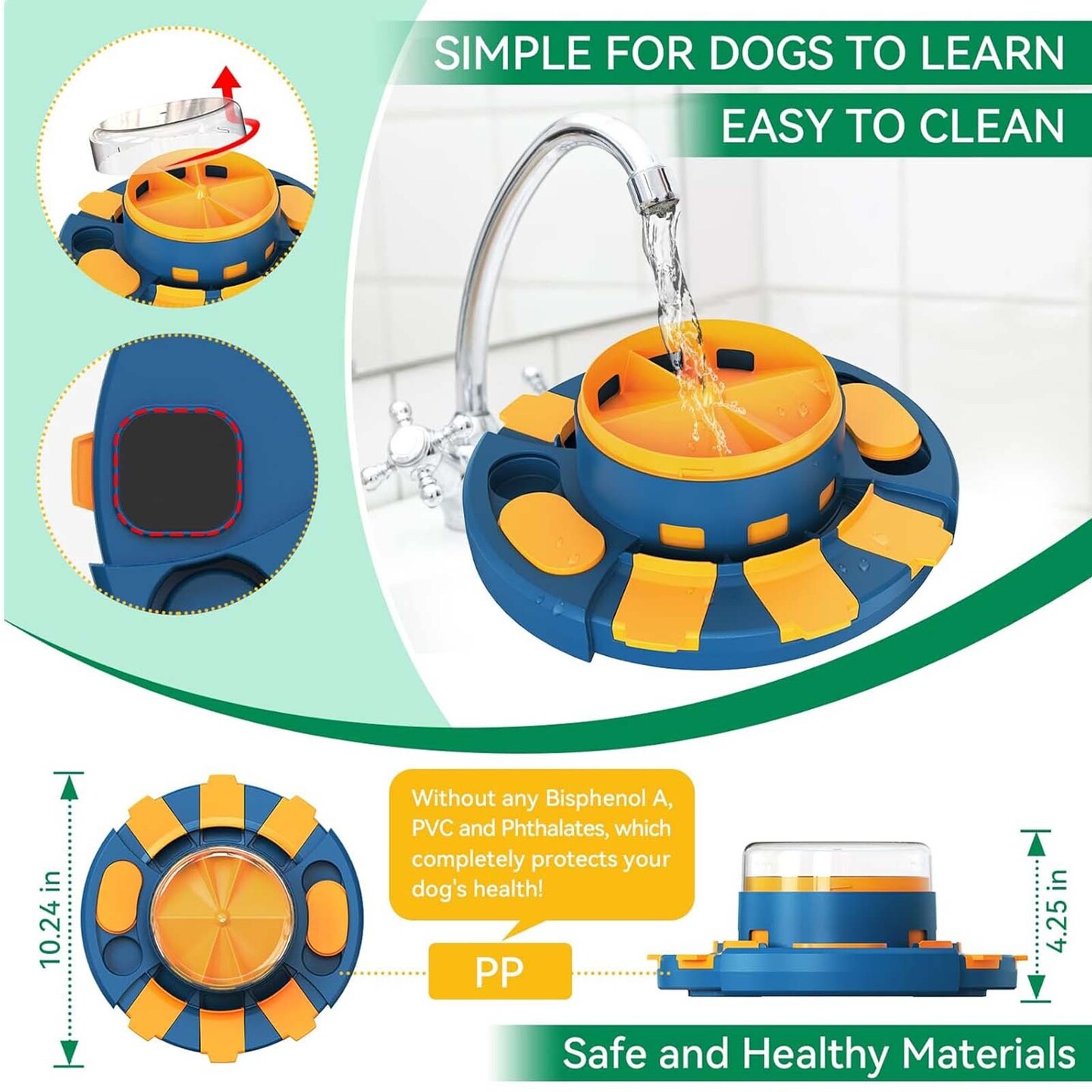 Puzzle Feeder Dog Puzzle Toy Interactive Food Dispenser Slow Feeding Game