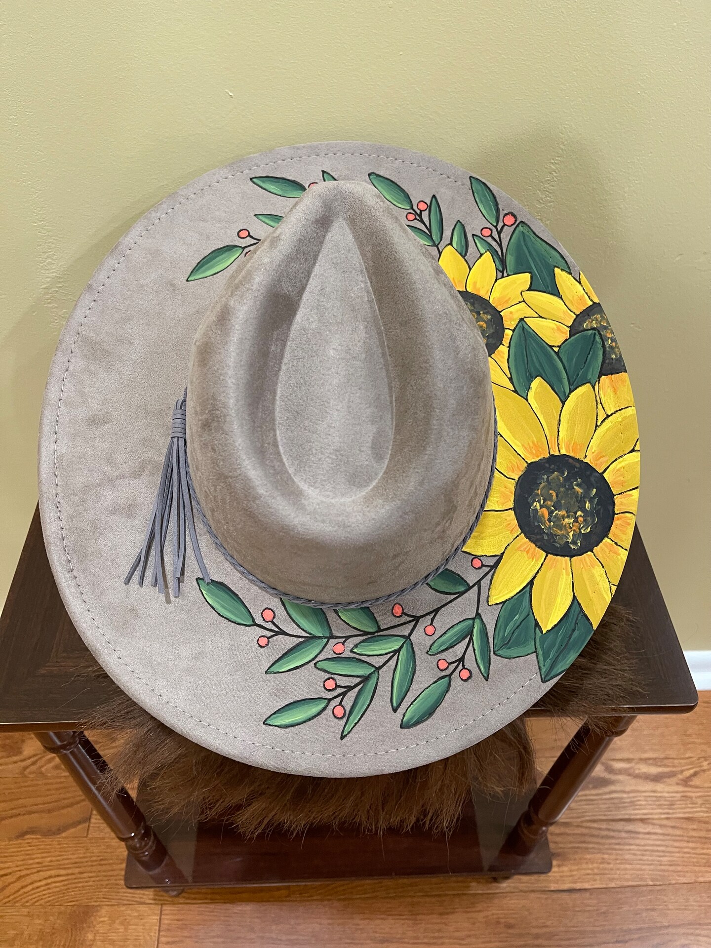 Sunflowers Western Hand Painted Hat | MakerPlace by Michaels