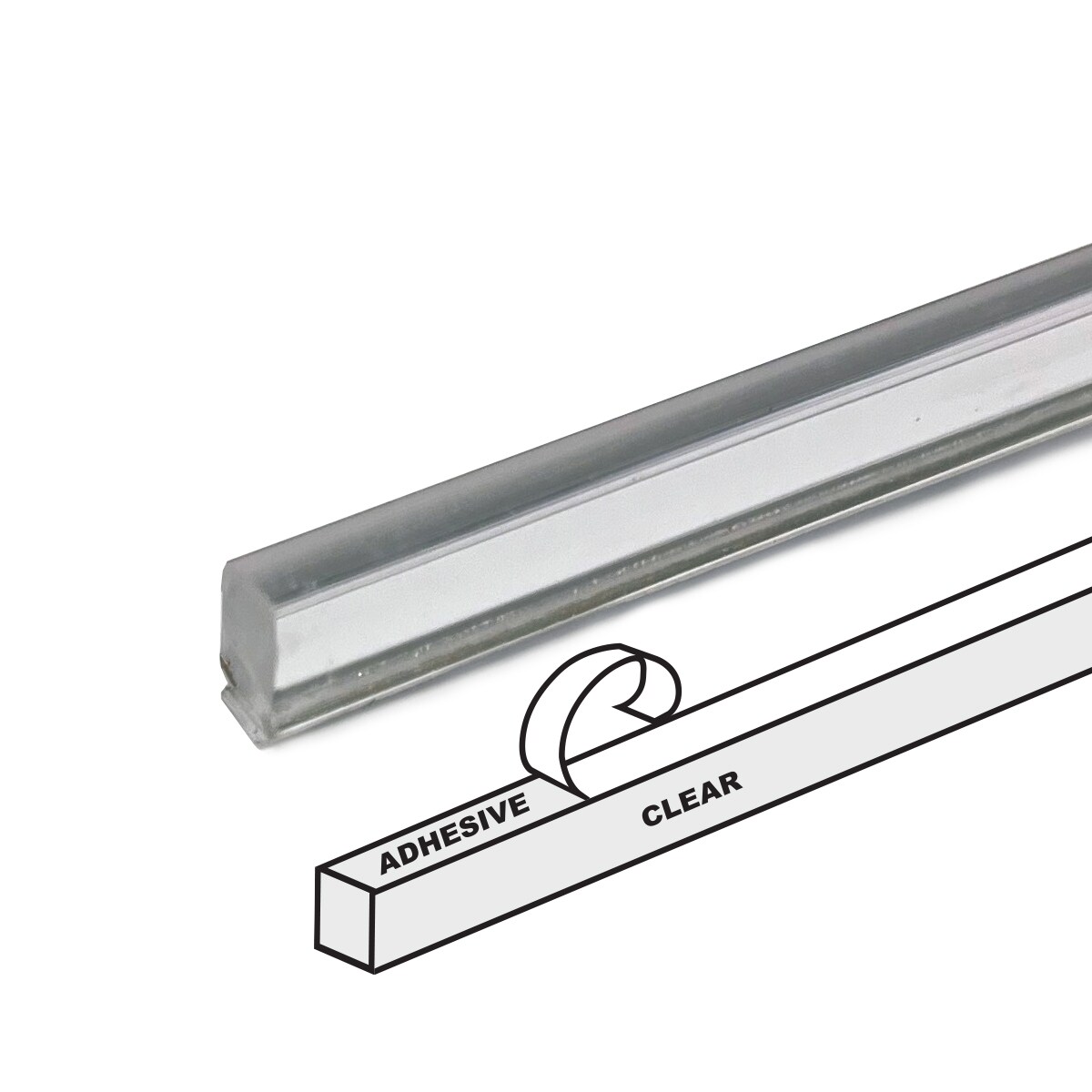 Framer Supply Archival Glass &#x26; Art Spacer &#x2013; Clear 1/16&#x22;, 100 Ft Solid Bundle (20 x 5&#x27; Sticks), pH Neutral Peel-and-Stick Frame Spacer for Archival Framing &#x26; Artwork Protection