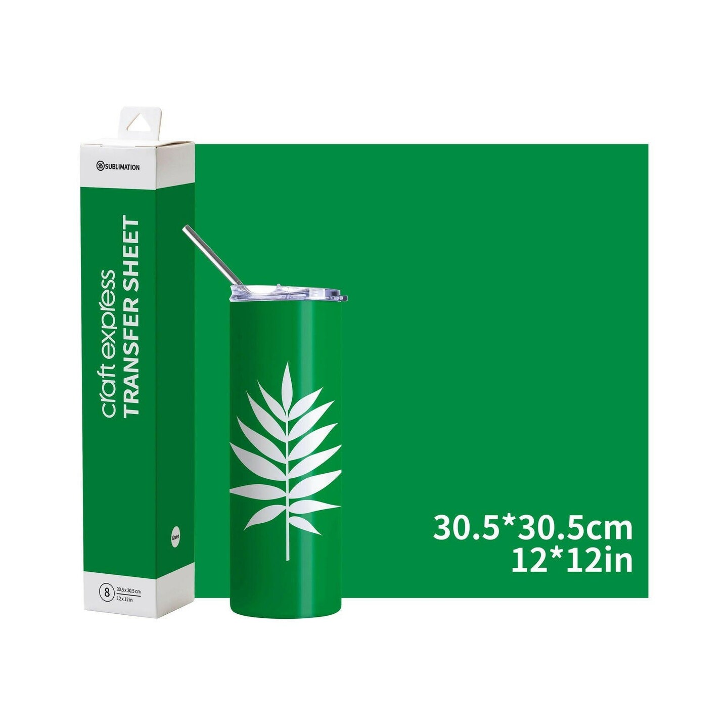 Craft Express 8 Pack 12" x 12" Solid Color Assorted Sublimation Transfer Sheets