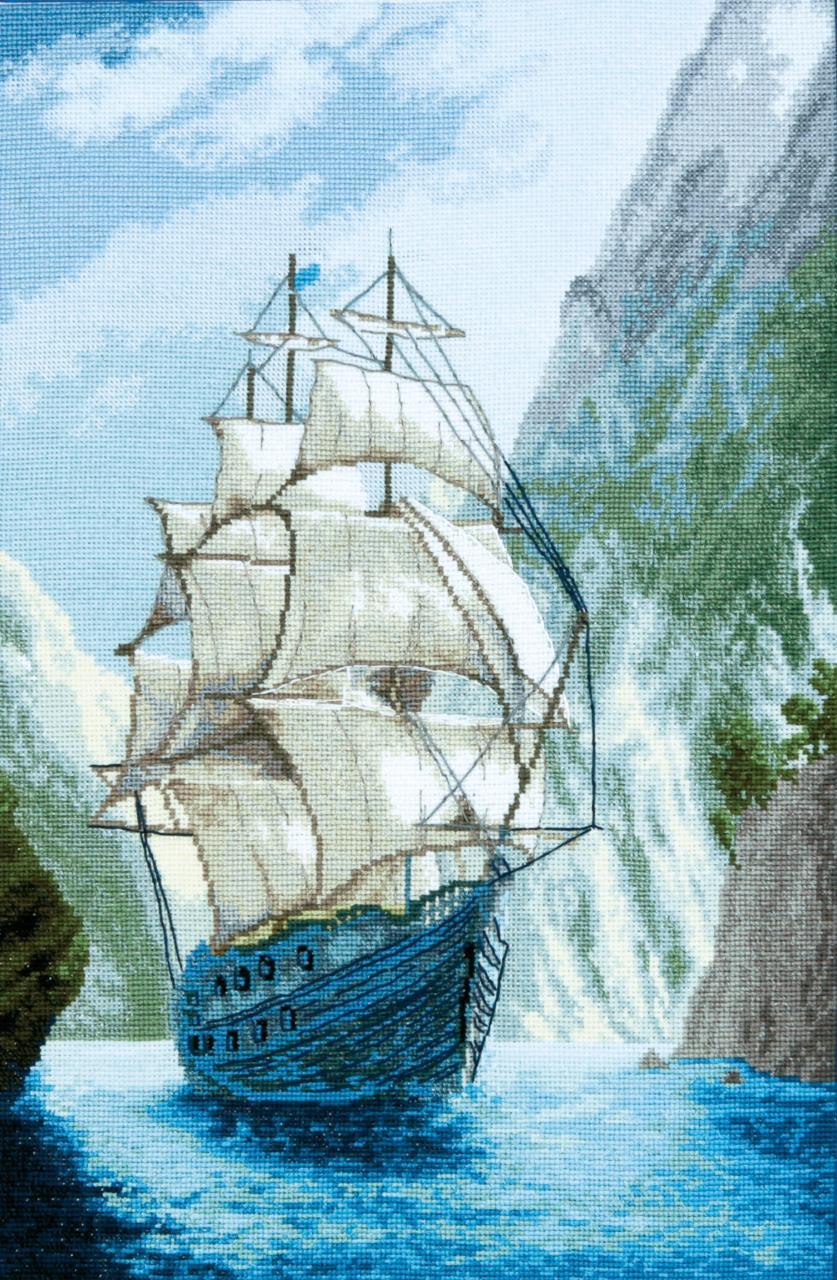 Cross-stitch kit Counted cross stitch kit "To the home harbor"