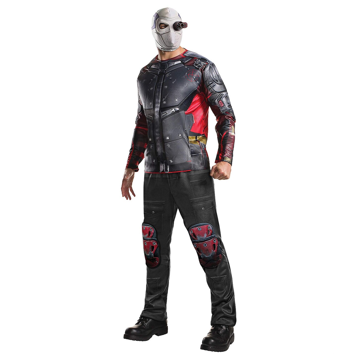 Men&#x27;s Suicide Squad Deadshot Costume Adult 42-44 Padded Top Mask