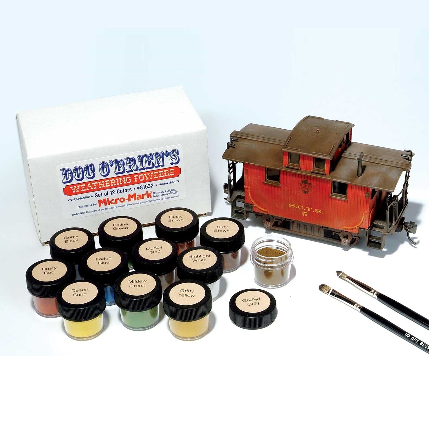 Doc O&#x27;Brien&#x27;s Weathering Powders, Set of 12 Colors