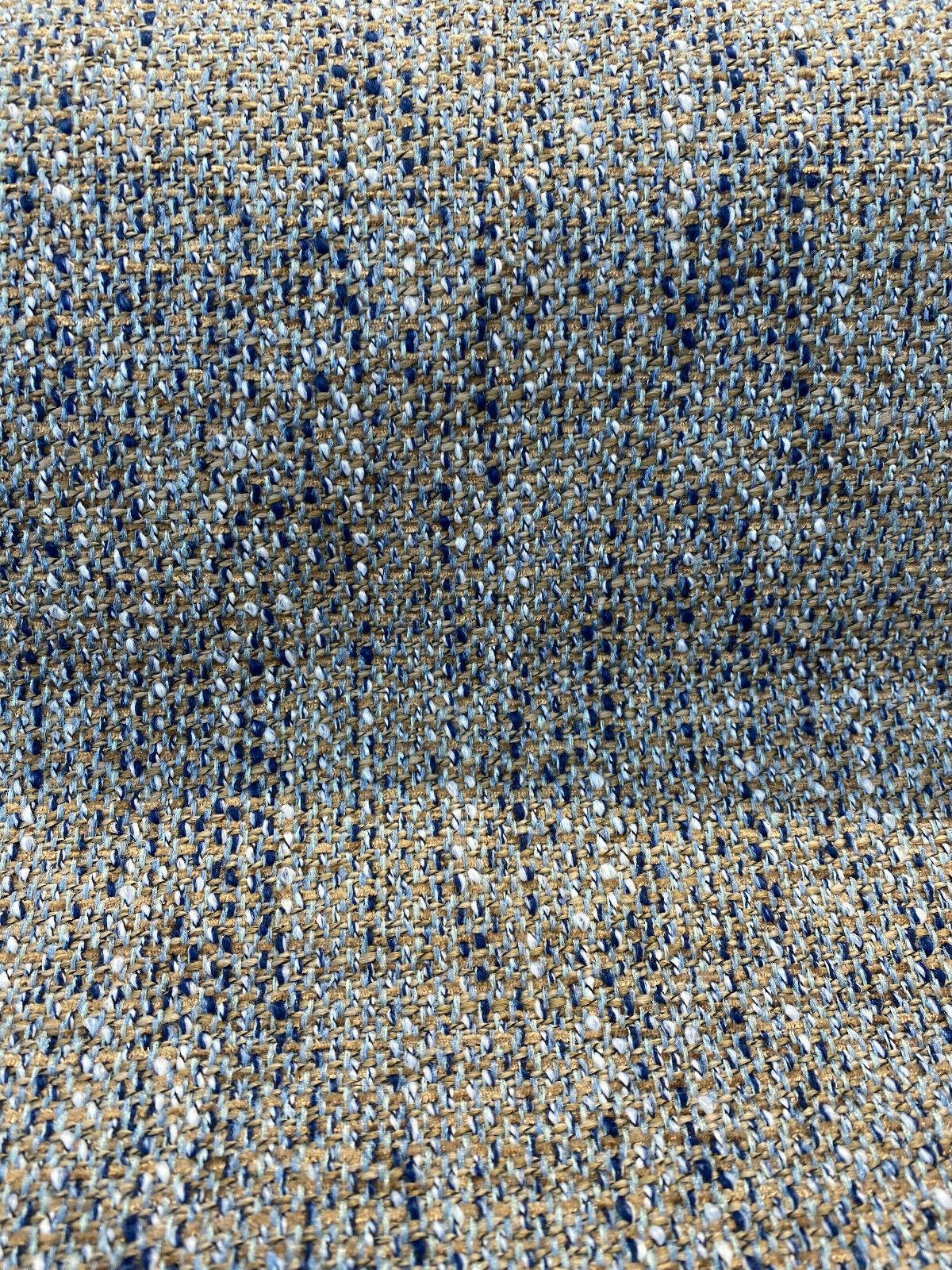 1 Yard Hampton Blue Coast Tweed Upholstery Fabric Heavyweight Durable Polyester Home Decor 54 Inch Width