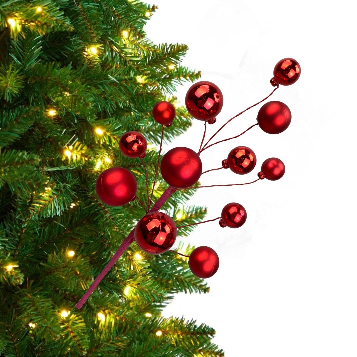 16&#x22; Ornament Ball Pick: Red