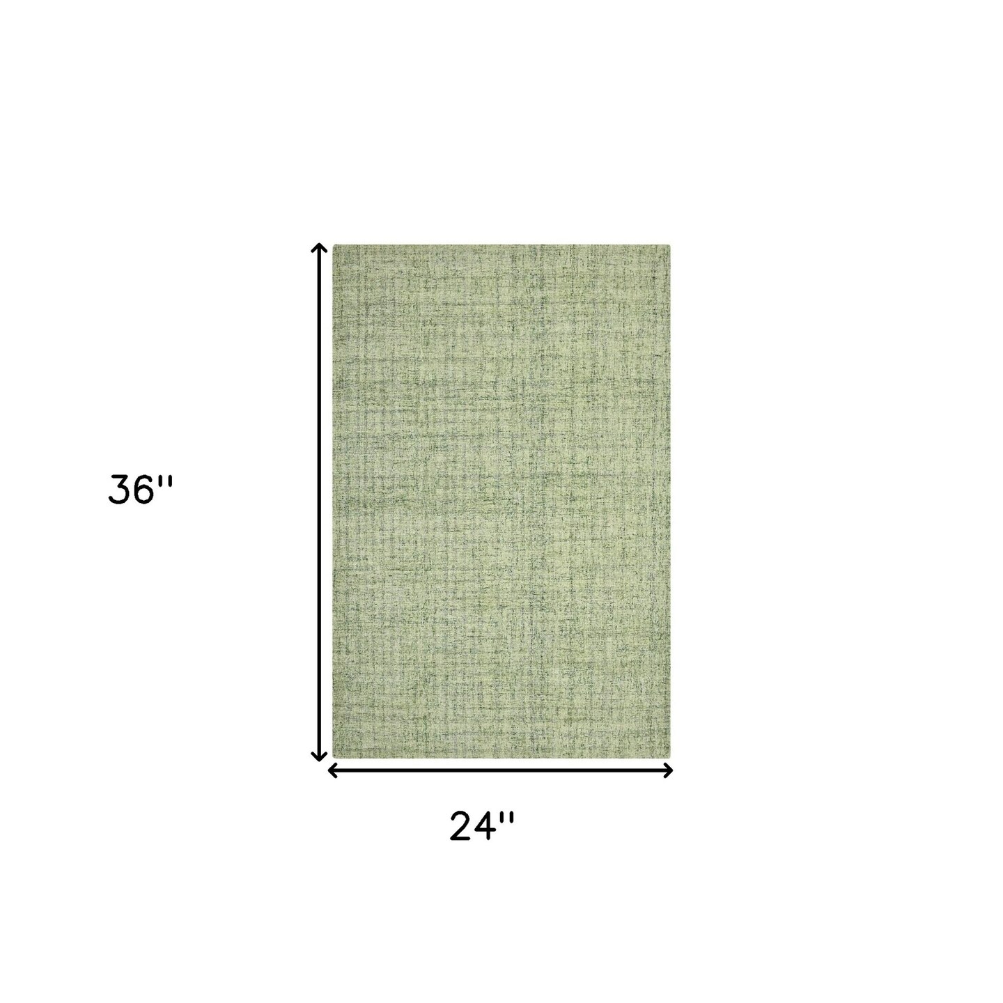 Edge Collections - 2' X 3' - Green - Artisan Striped Wool Area Rug for Home Decoration - 1 Piece