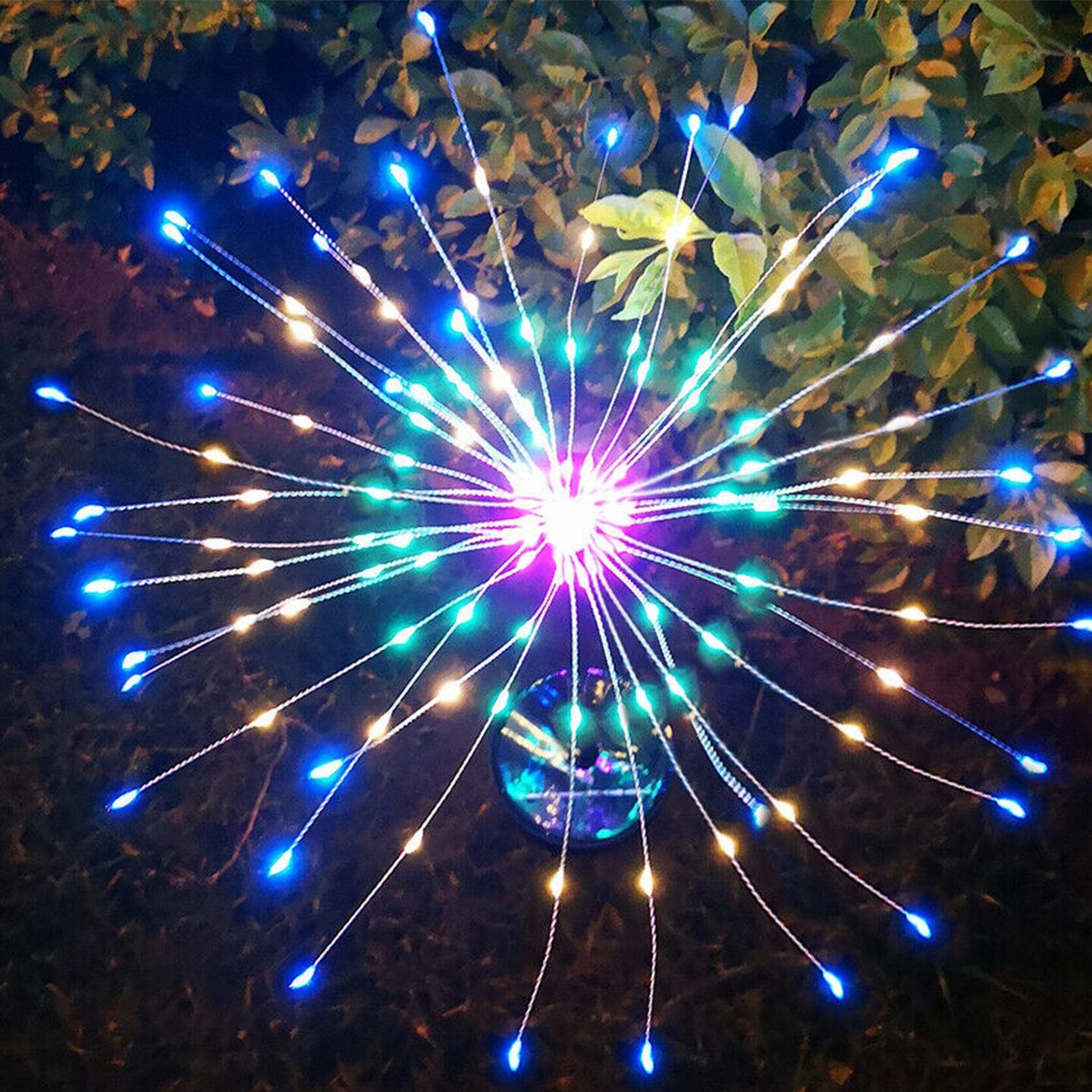 2Pcs Solar Powered Starburst Lights 240 LEDs Colorful Firework Lamp