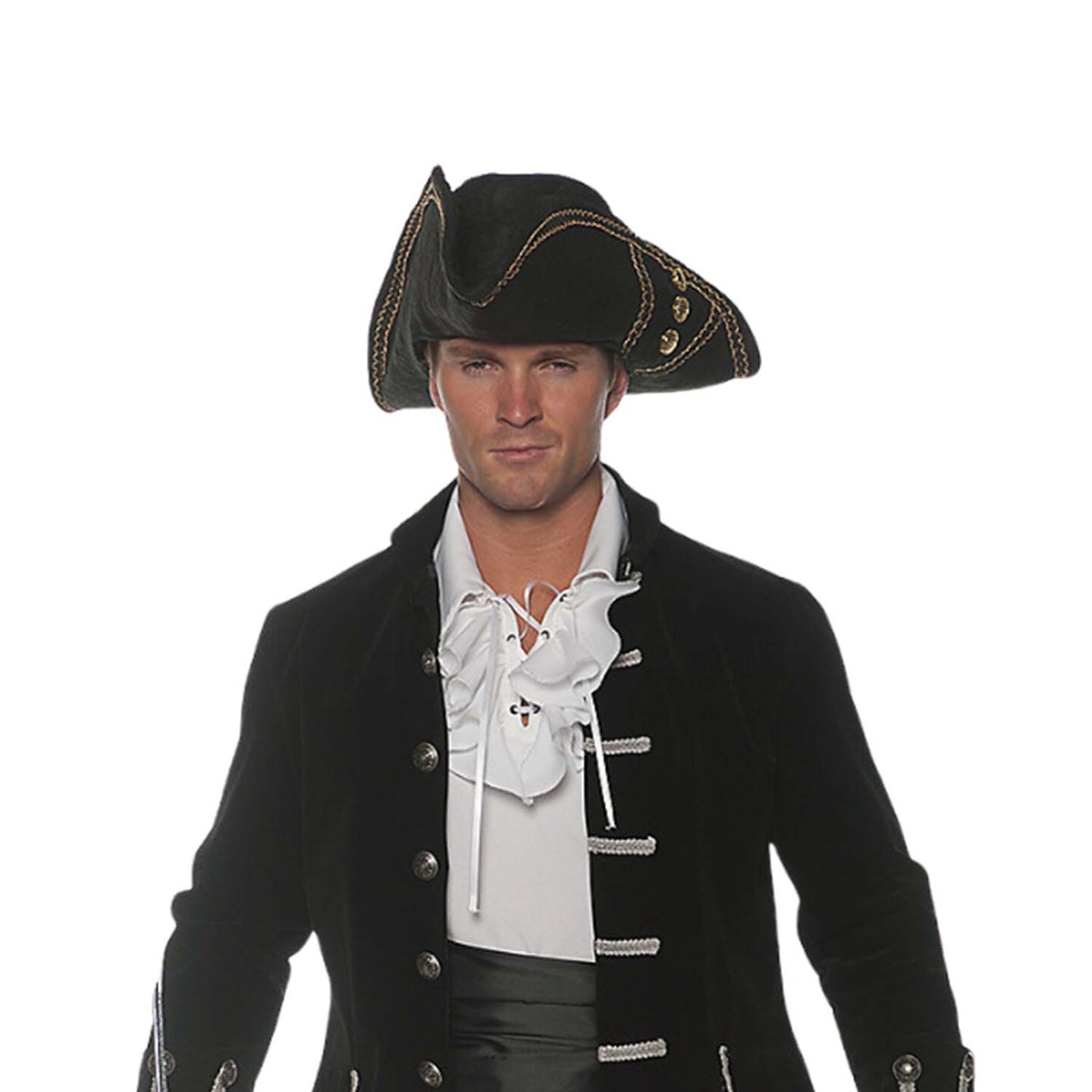 Frock Coat Adult Black STD Costume Fully Lined Velvet Jacket for Halloween