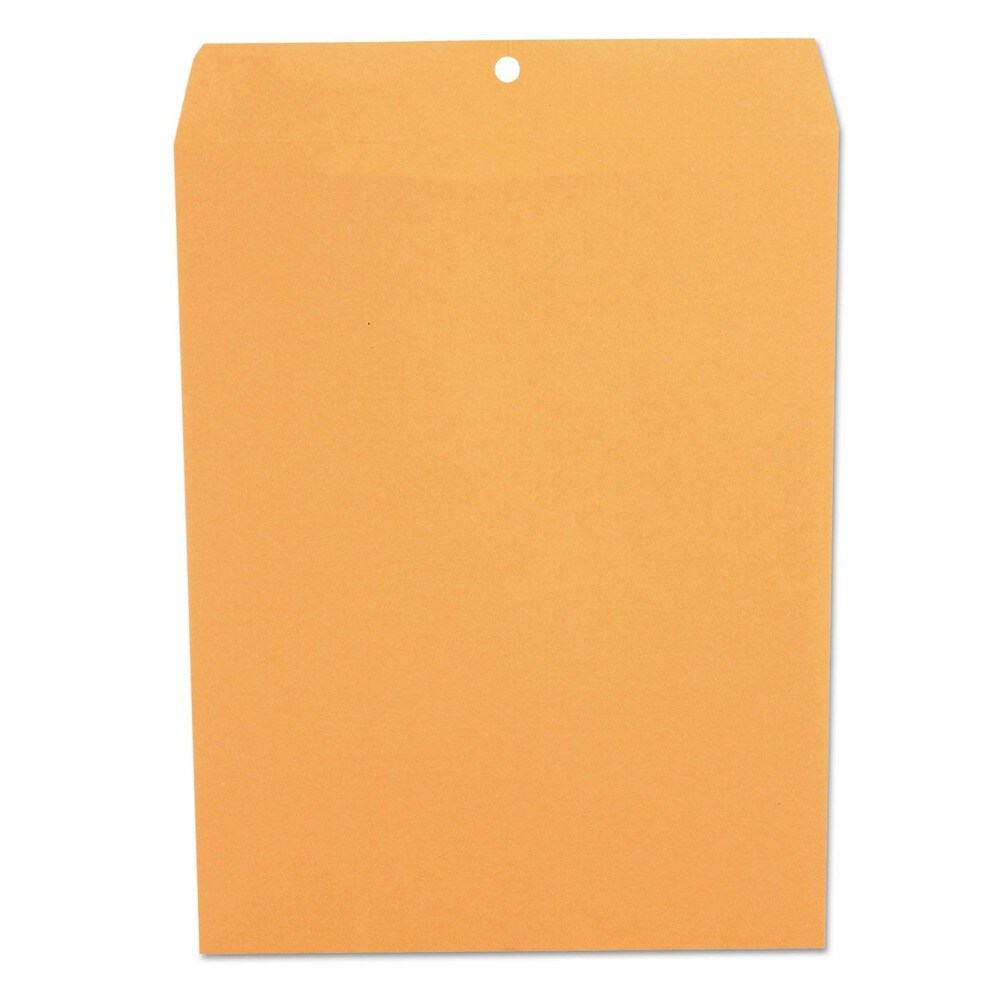 Universal 10 in. x 13 in. 32-lb. #97 Square Flap Kraft Clasp/Gummed Envelope - Brown (100/Box)