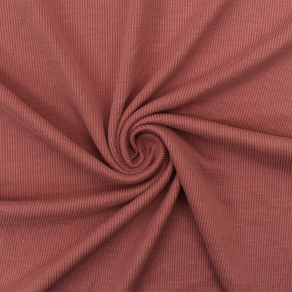 Pink Solid Stretch Spandex Poly Rayon Rib Knit Fabric By the Yard