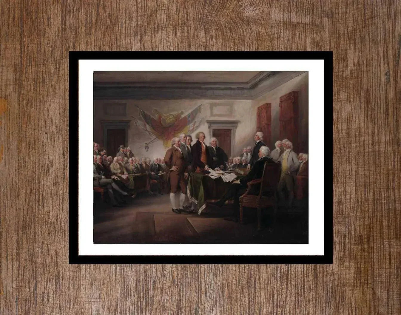 Framed Print of The Declaration of Independence Signing Art