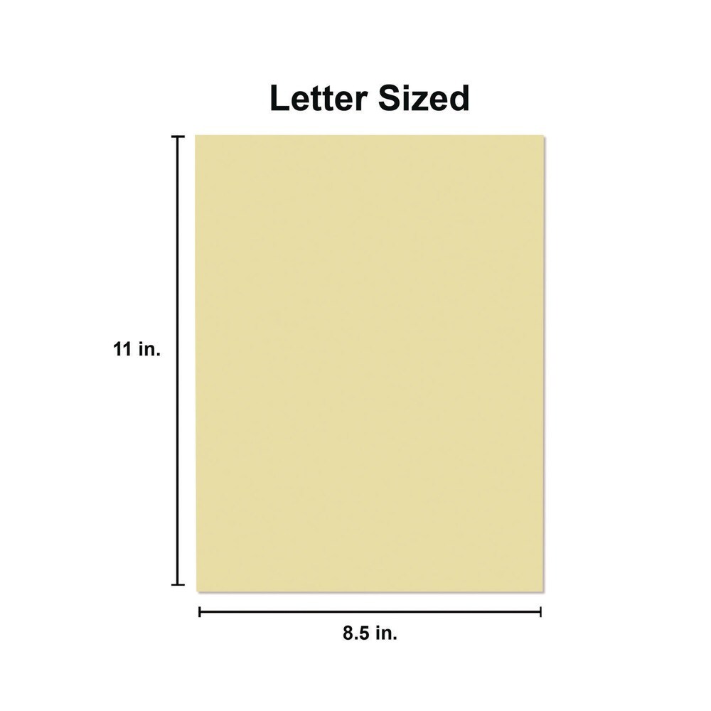 Universal 8.5 in. x 11 in. 20-lb. Deluxe Colored Paper - Canary (500/Ream)