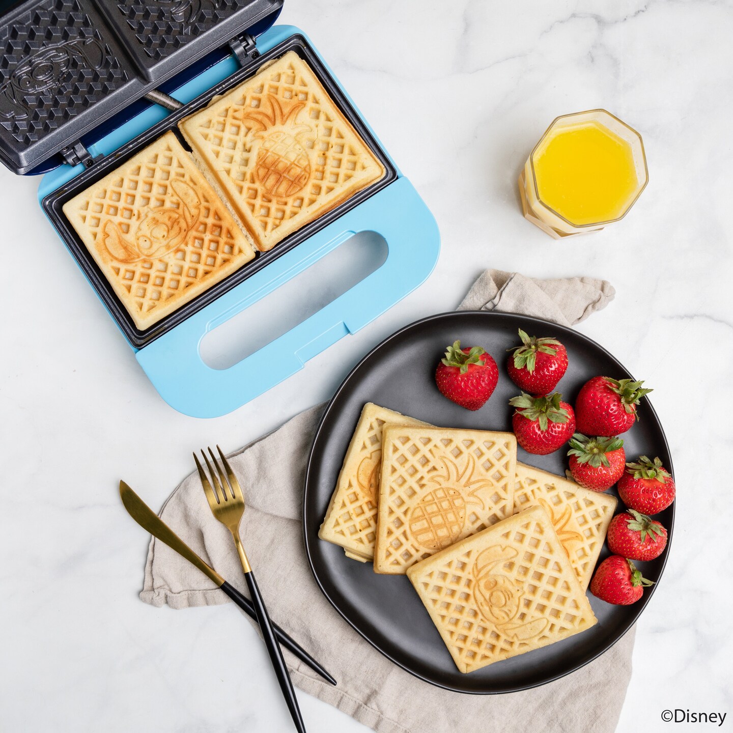 Uncanny Brands Disney Lilo and Stitch Waffle Maker