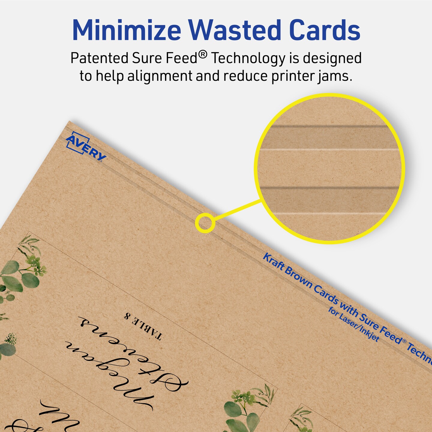 Avery Kraft Brown Place Cards, 1-7/16&#x22; x 3-3/4&#x22; Rectangle