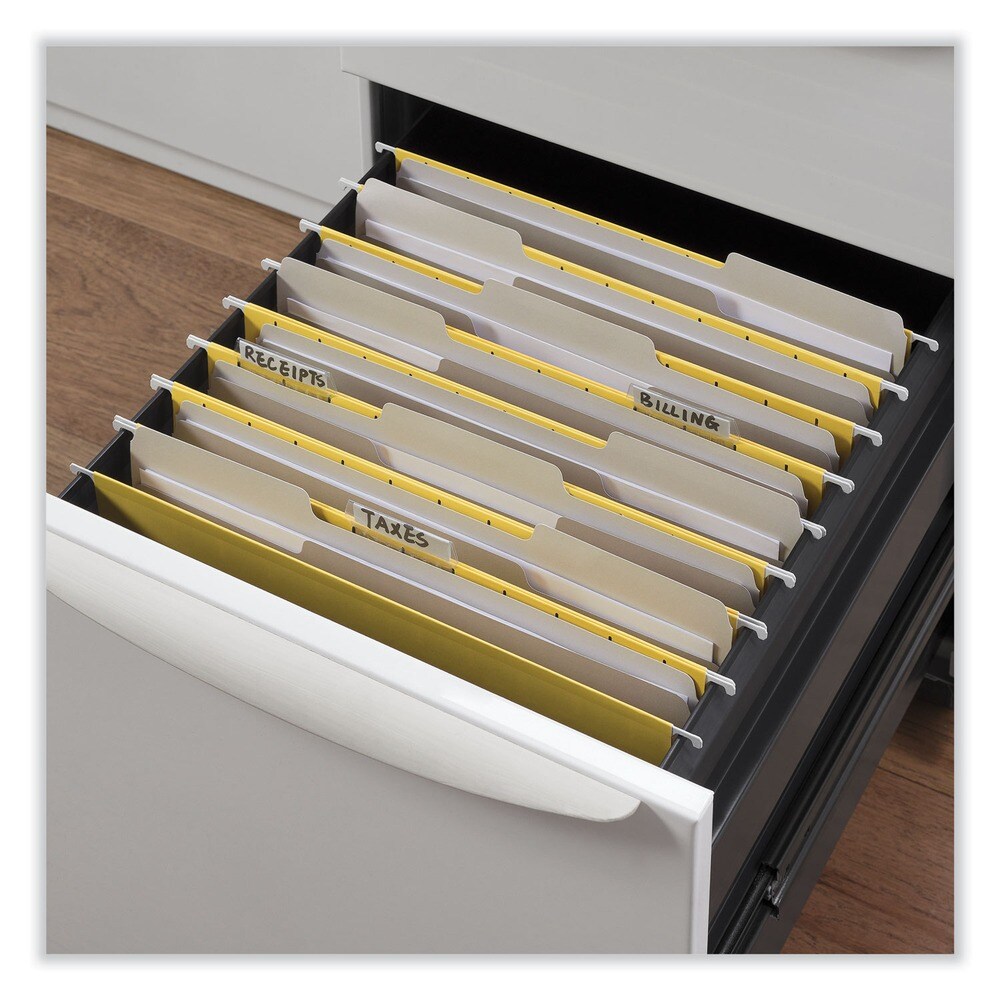 Universal 0.75 in. Expansion 1/3-Cut Tabs Assorted Letter Size Top Tab File Folders - Gray (100/Box)