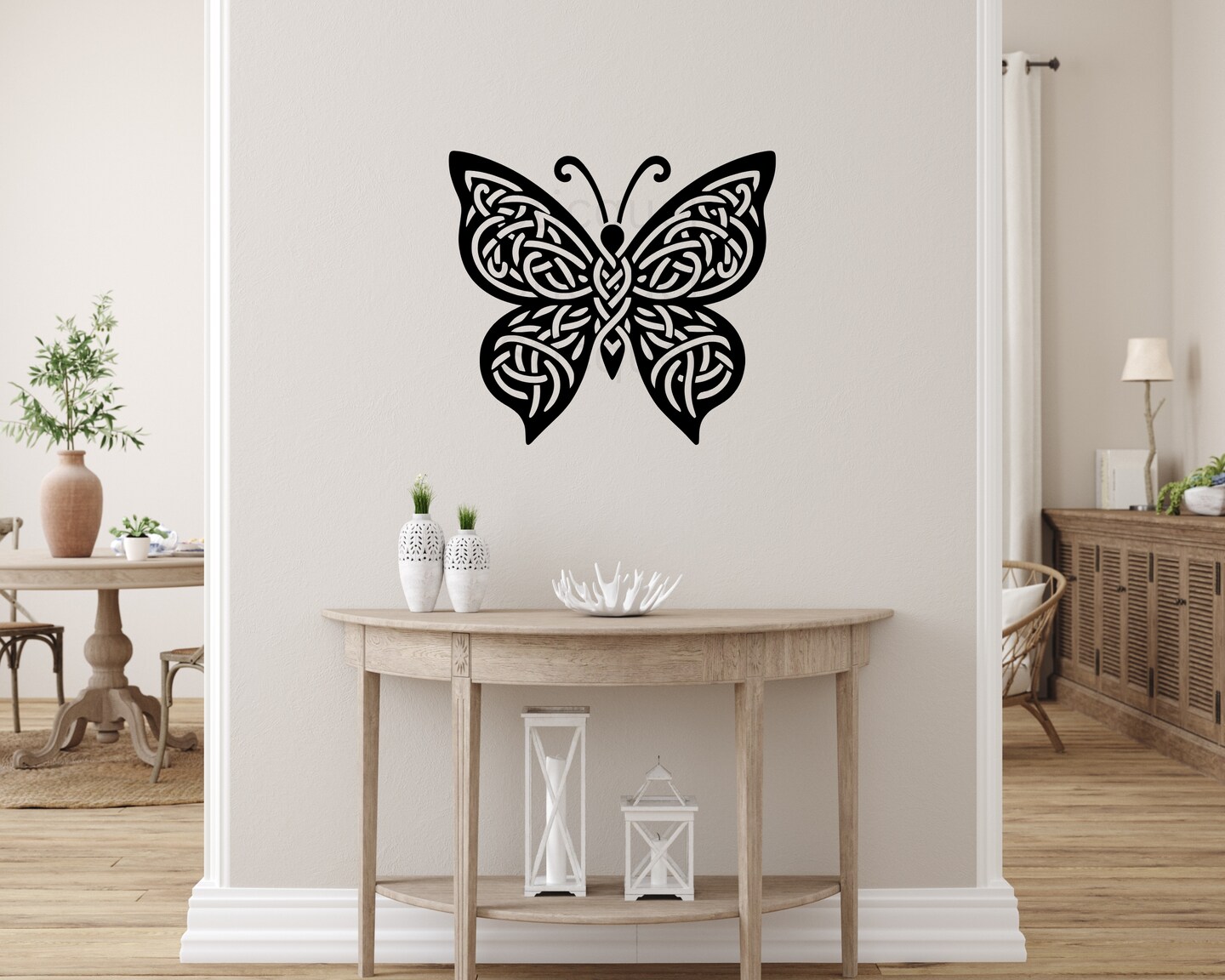 Autocollant Mural Déco Fleur De Lys - Sticker Vinyle 12x12 Pouces (30x30 Cm) - Style Contemporain - Neuf