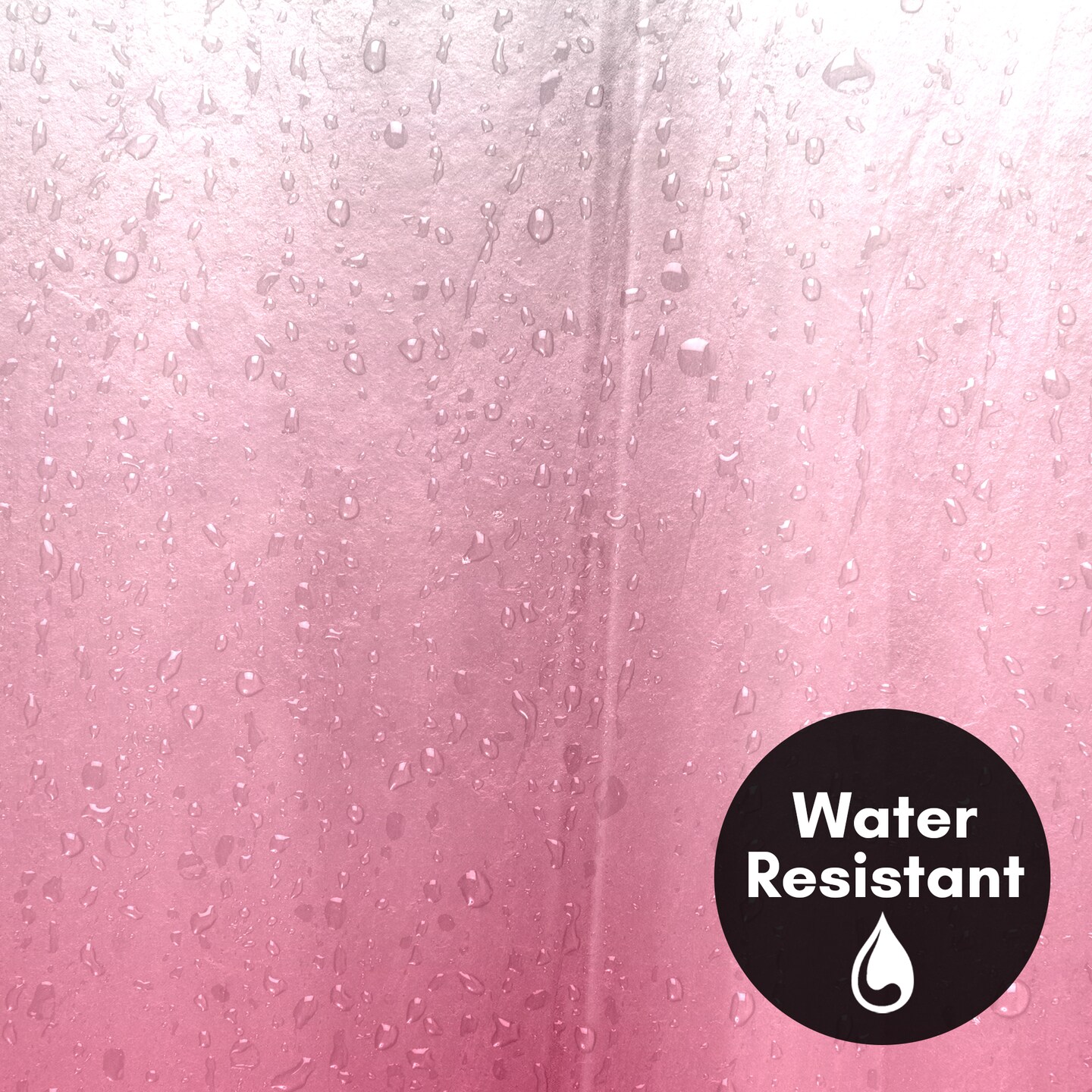 Americanflat 71x74 Ombre Pink Shower Curtain - Water Resistant - Polyester Fabric