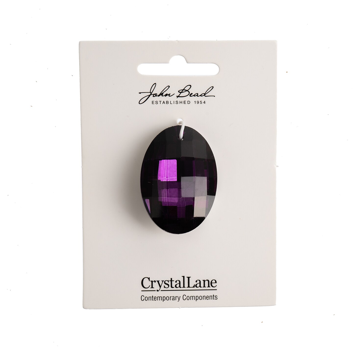 Crystal Lane DIY 27x37mm Oval Faceted Crystal Glass Pendants, 1pc