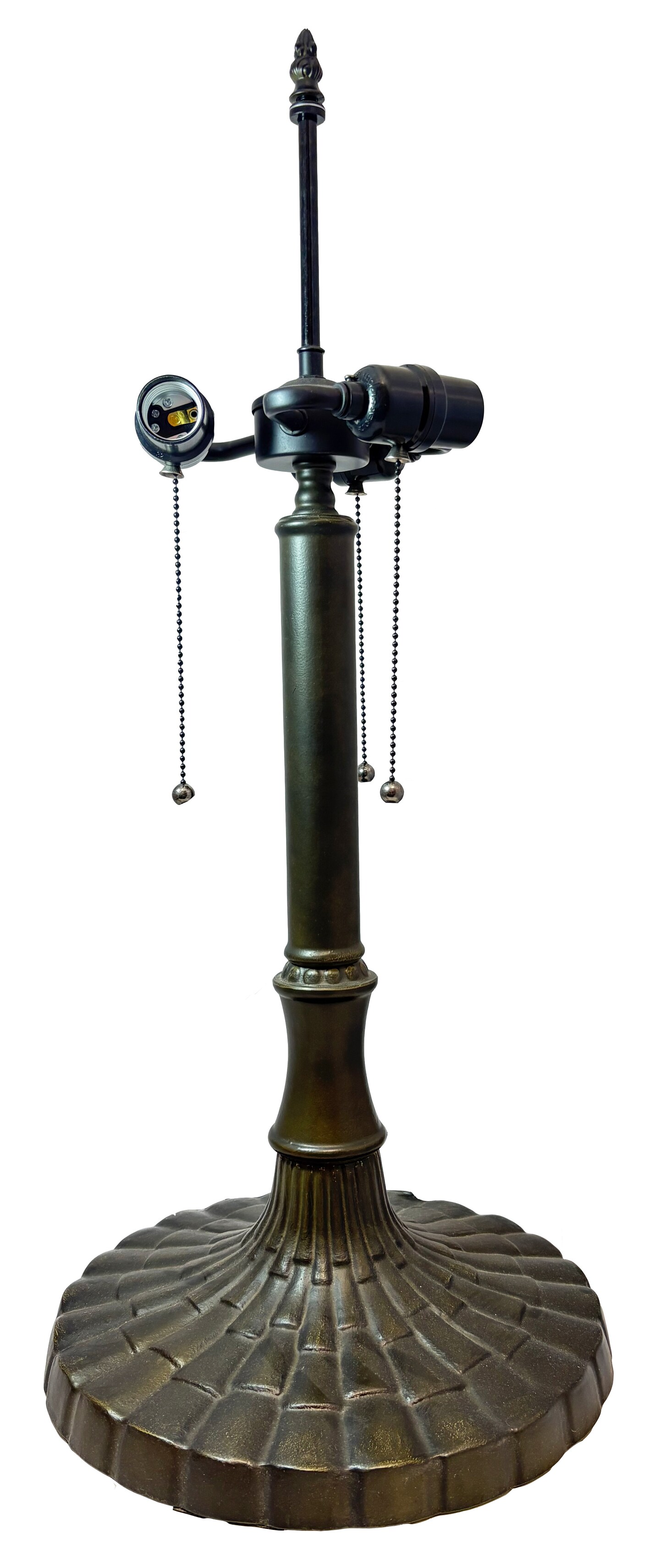 Orca Lamp Base, Dark Bronze Finish With Gold Highlights, Nicely Weighted, 25.5" Tall