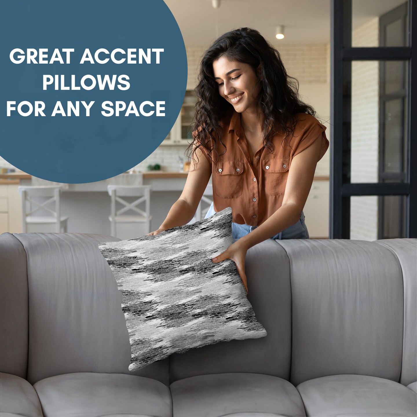 Americanflat Abstract Blurred Throw Pillow with Premium Polyester