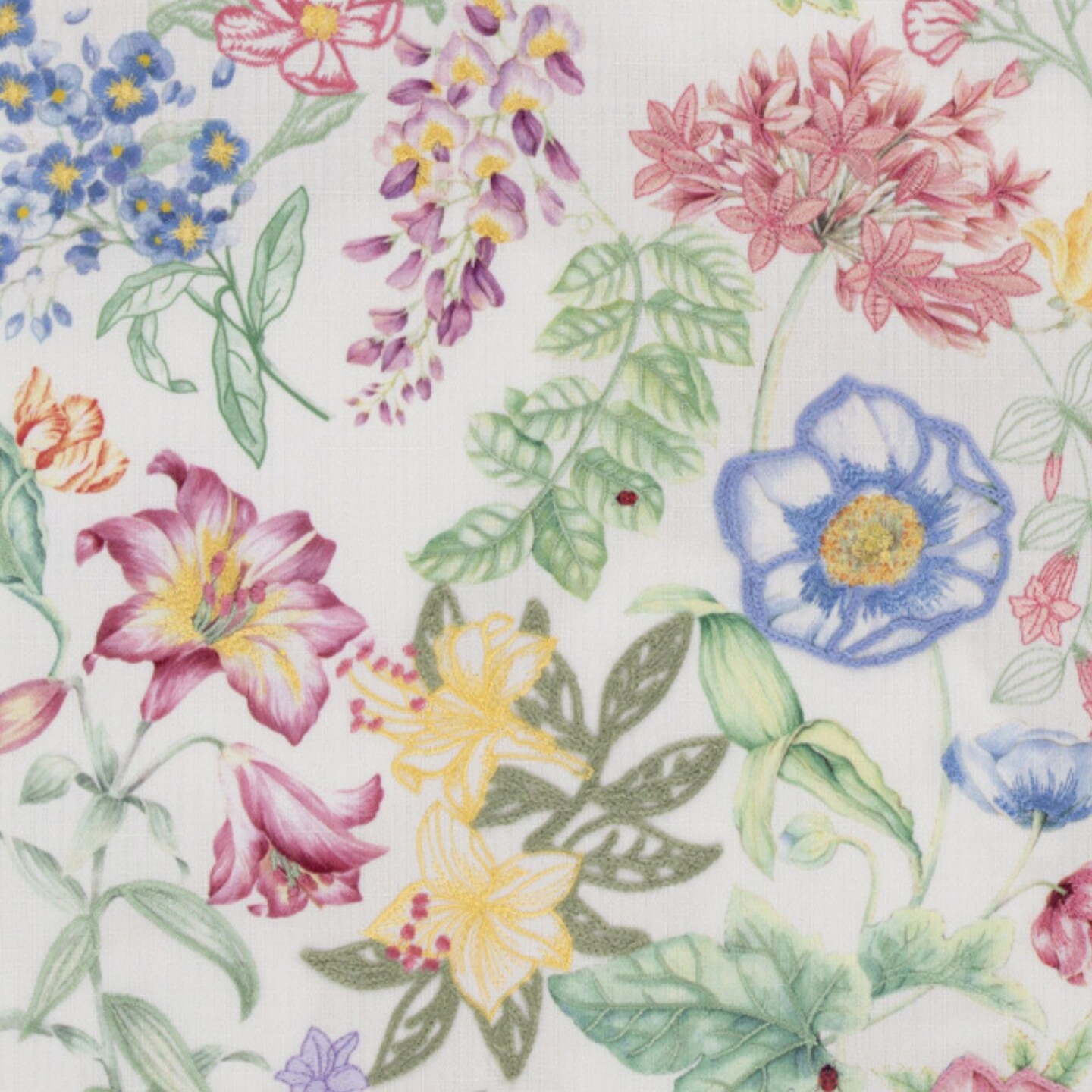 Lenox Butterfly Meadow Garden Embroidered Centerpiece, Multicolor - 14"W x 36"L
