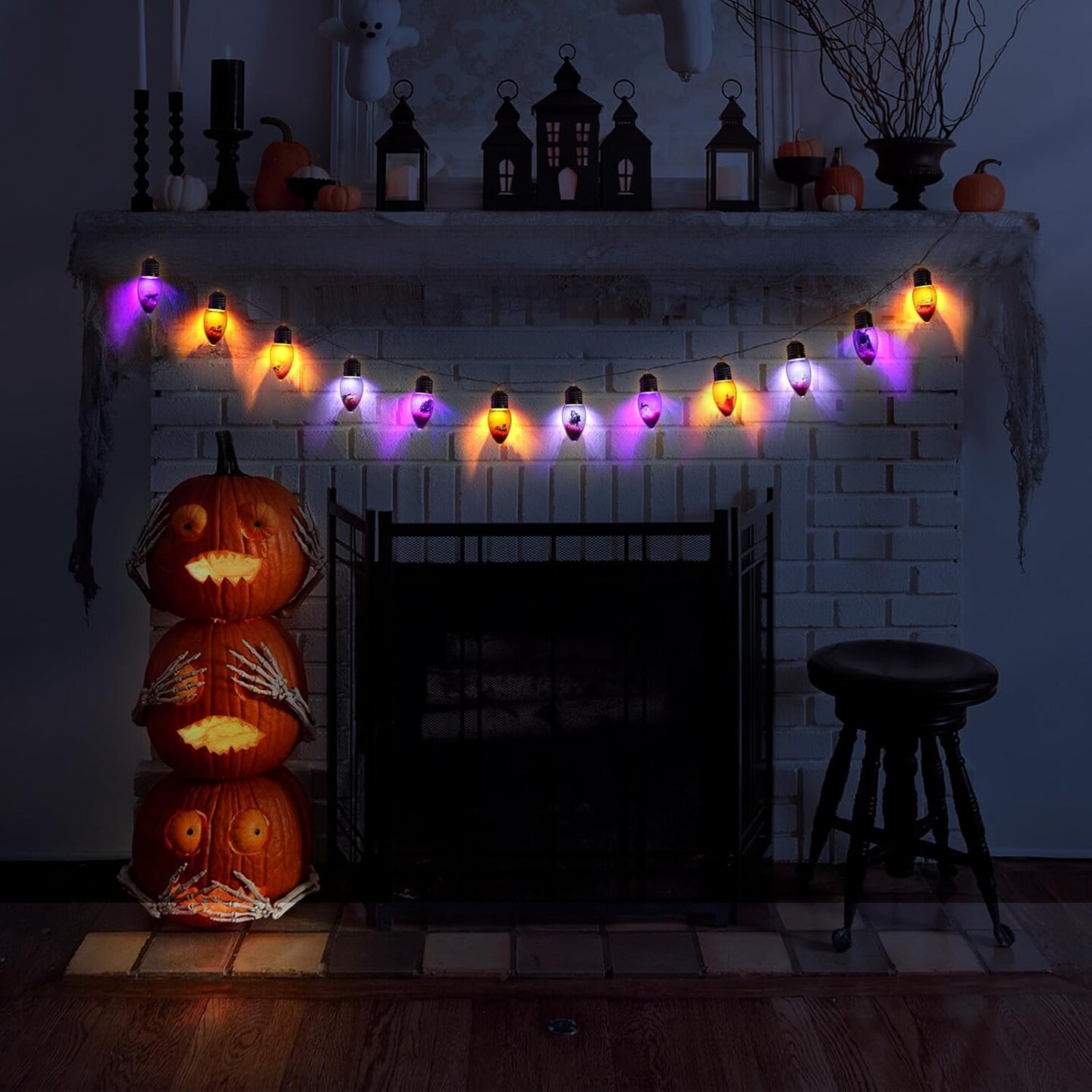 Halloween String Lights (red, blue, white)