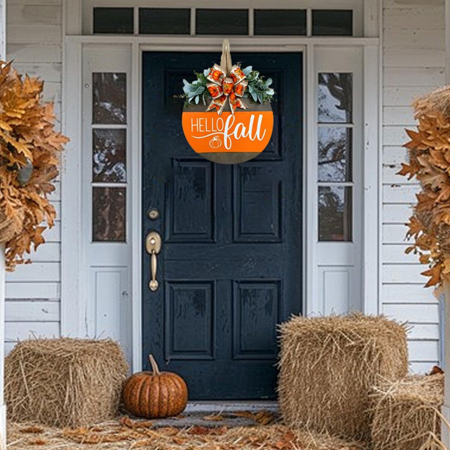 Hello Fall Wreath Door Sign(&#x9;Hello Fall)