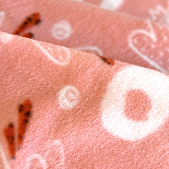 Love Heart Wings Anti-Pill Premium Fleece Fabric | By The Yard