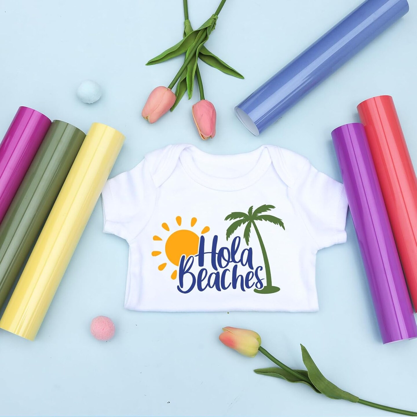 Color Changing HTV Heat Transfer Vinyl - 6Pcs (Color Changing) 12 inches x 10 inches