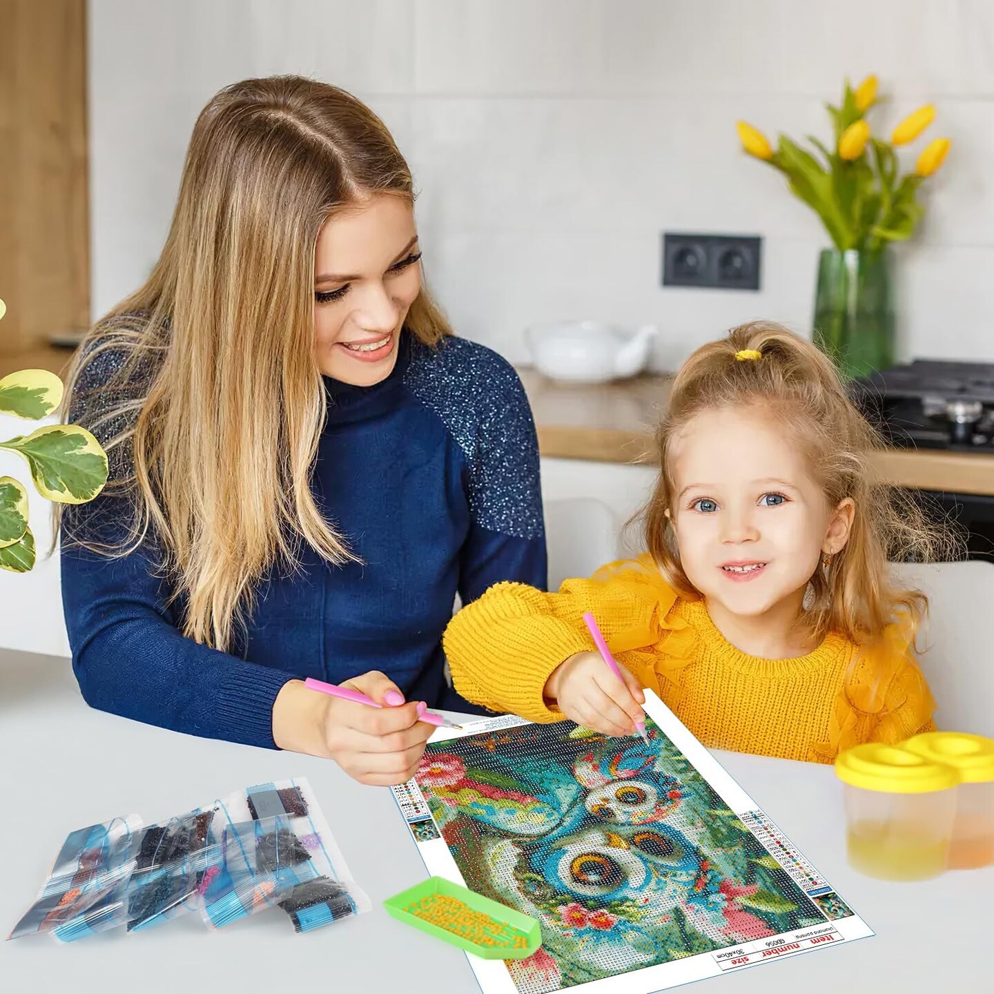 DIY 5D Owls Diamond Art Painting Kit